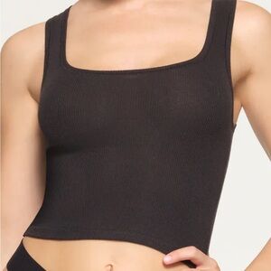 Skims black tank top